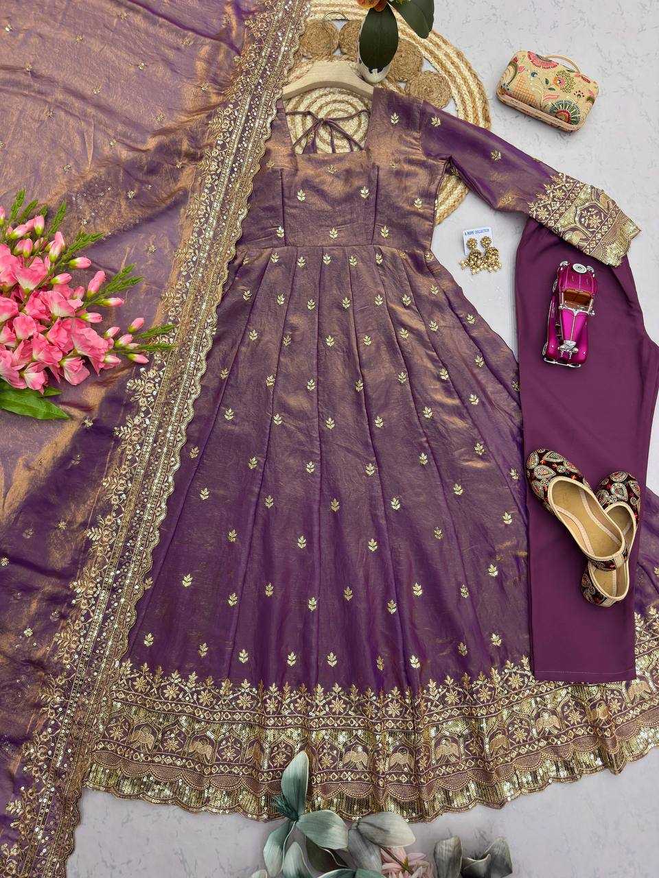 Silk Embroidery Gown