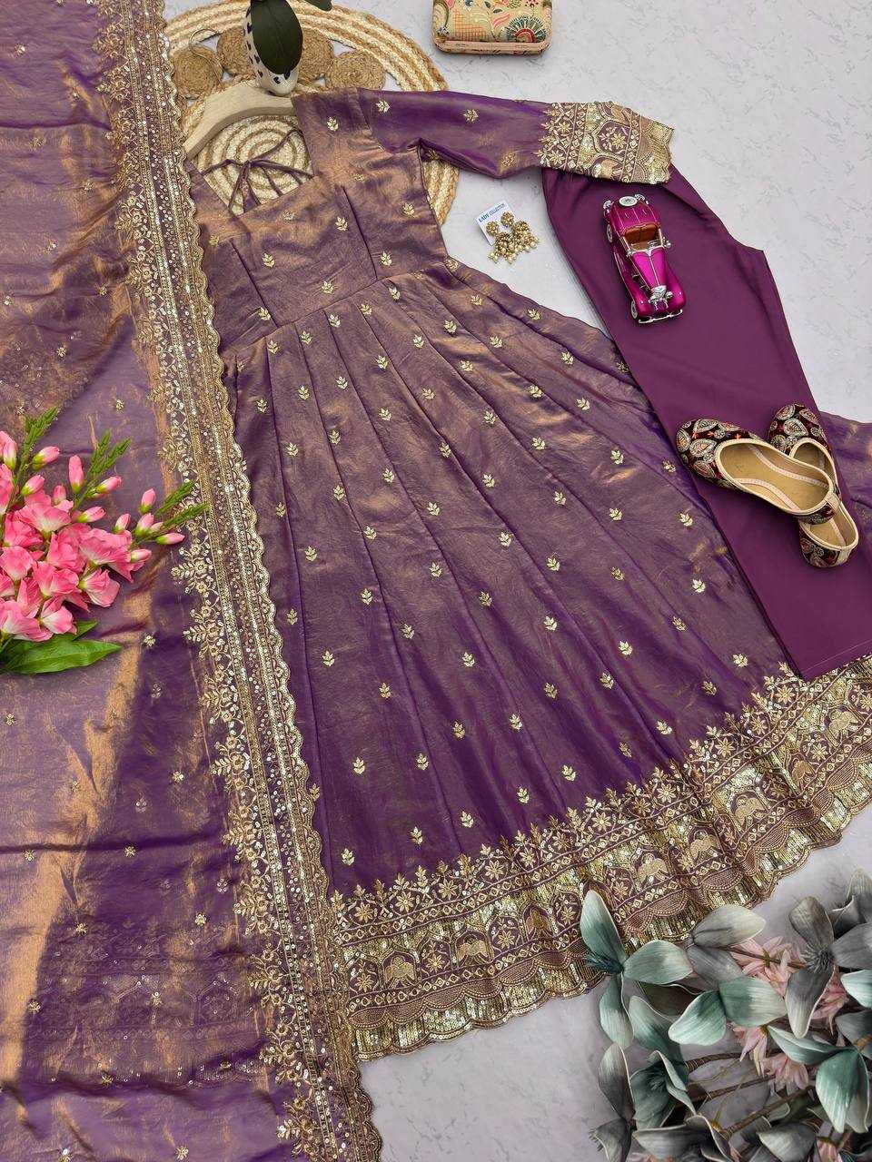 Silk Embroidery Gown