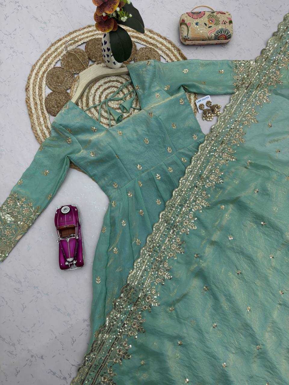 Silk Embroidery Gown