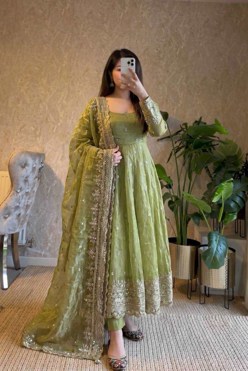 Silk Embroidery Gown