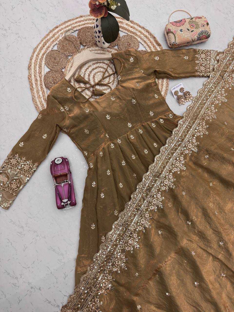 Silk Embroidery Gown