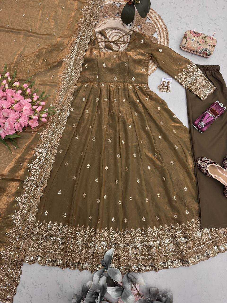 Silk Embroidery Gown
