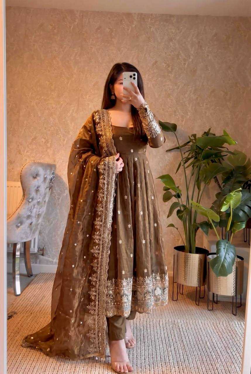 Silk Embroidery Gown