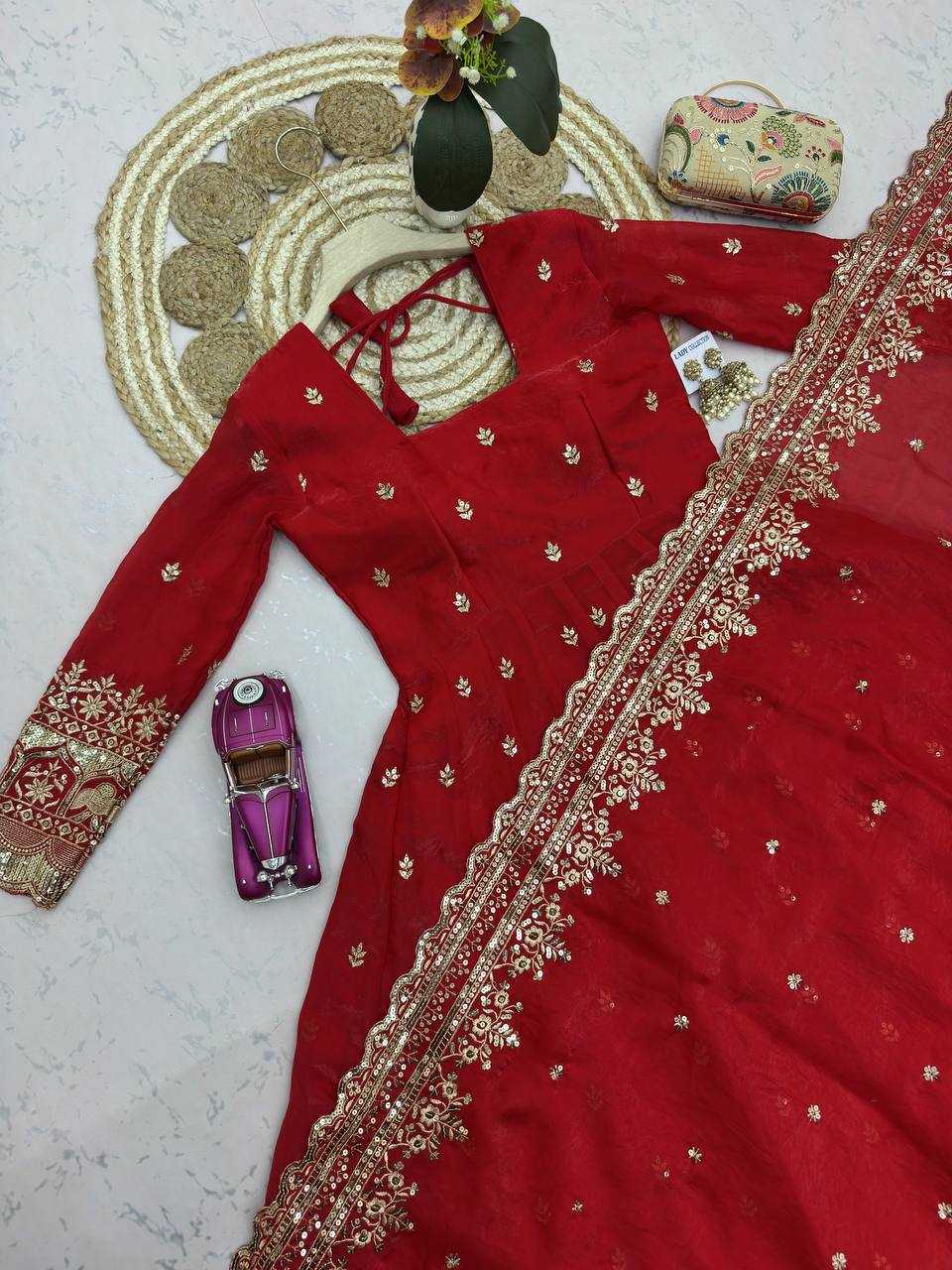 Silk Embroidery Gown