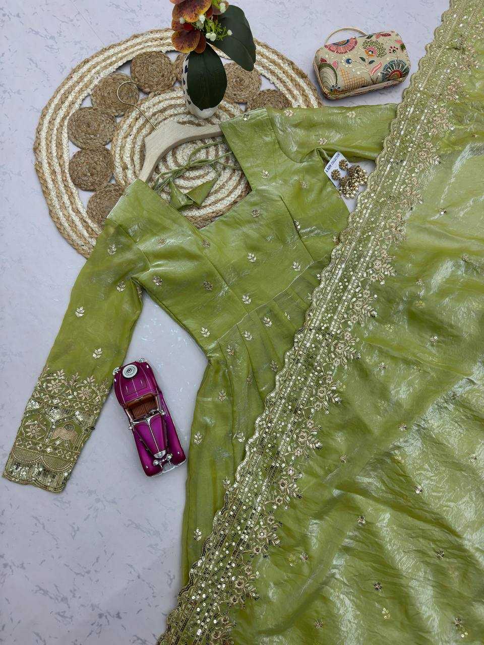 Silk Embroidery Gown