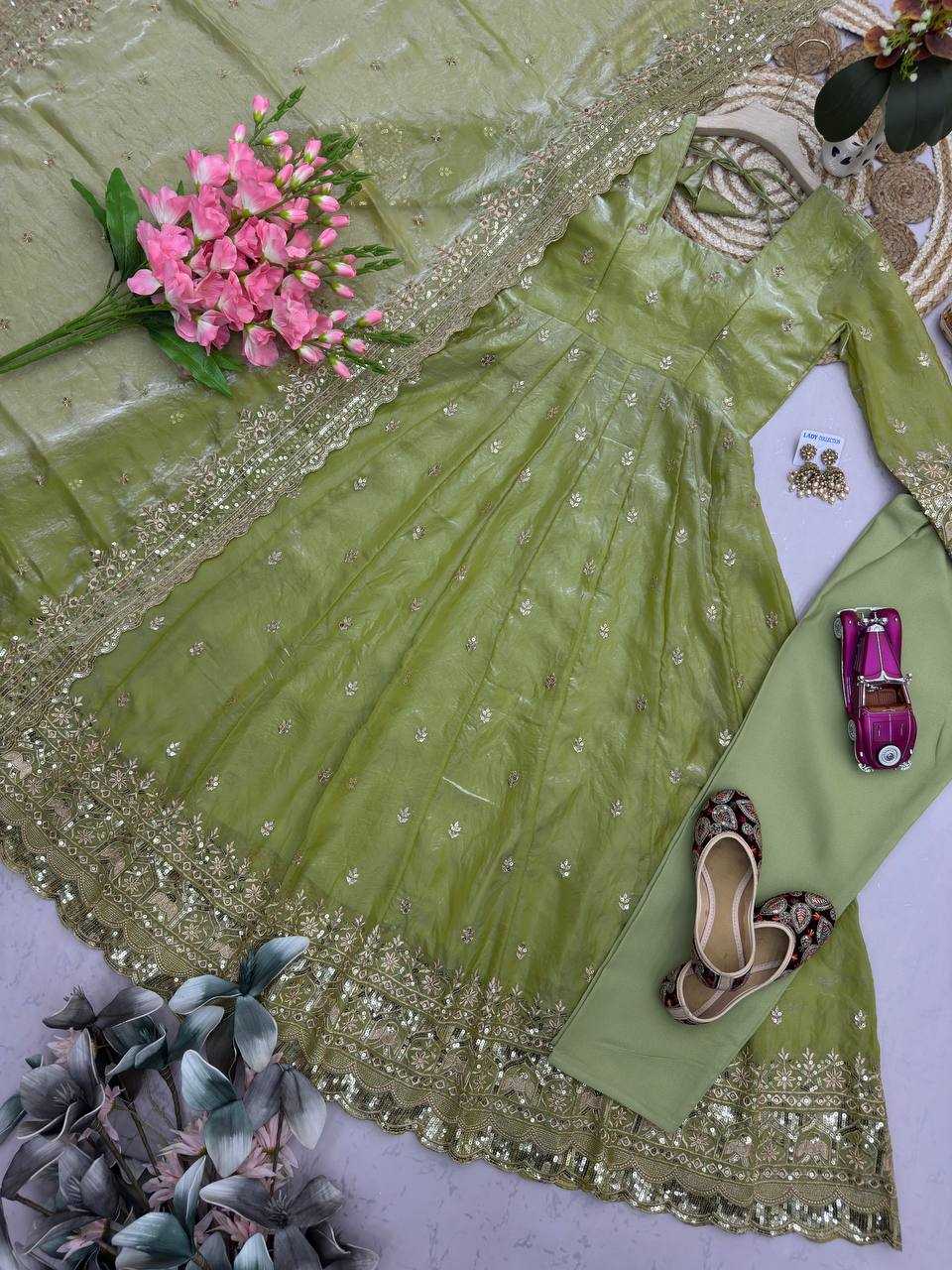 Silk Embroidery Gown