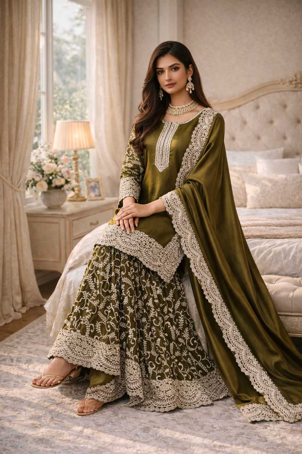 Heavy Silk Embroidery Suit