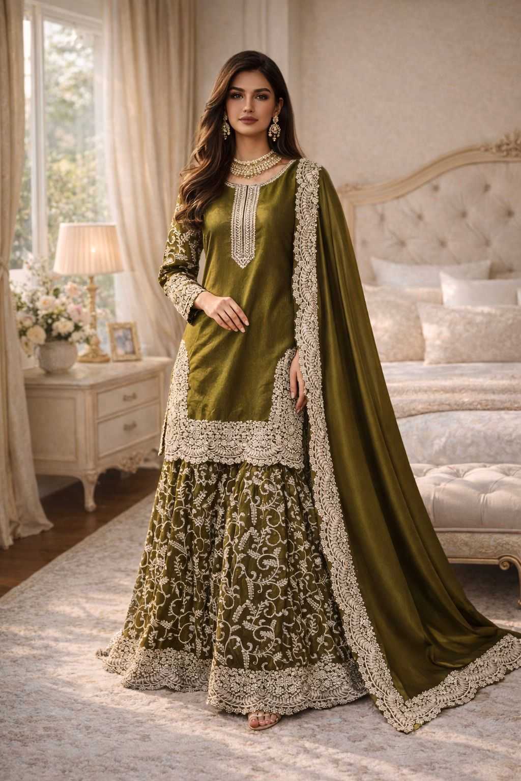 Heavy Silk Embroidery Suit