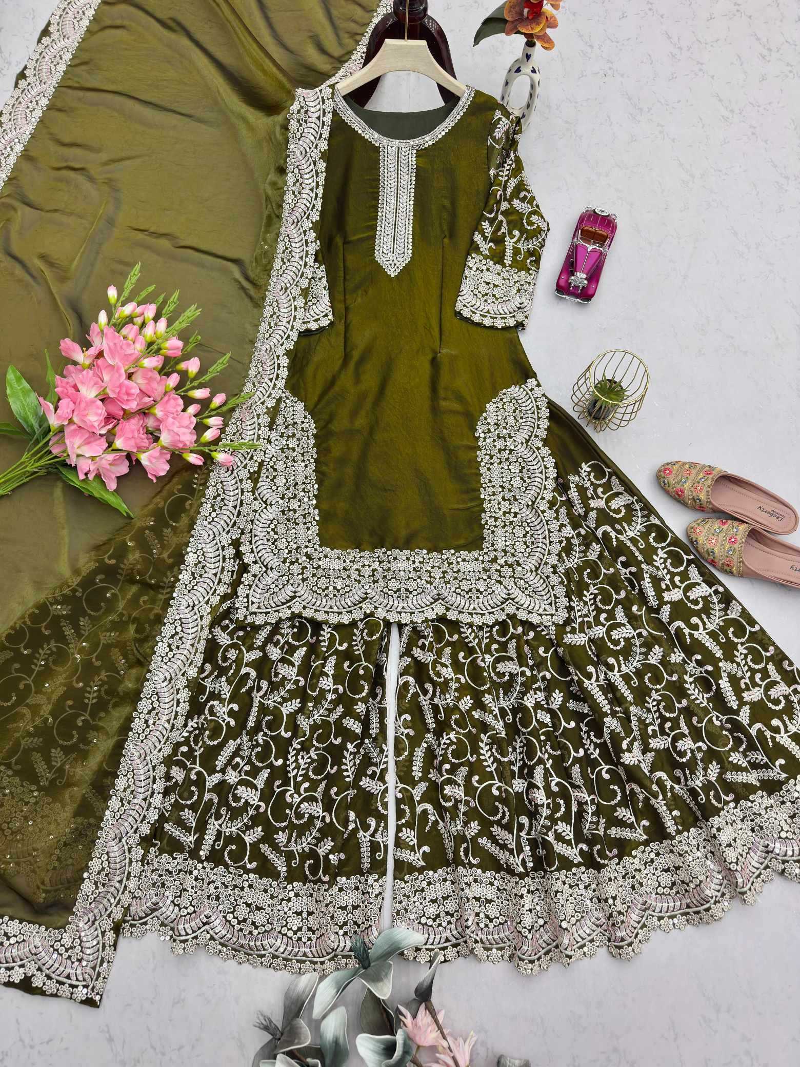 Heavy Silk Embroidery Suit