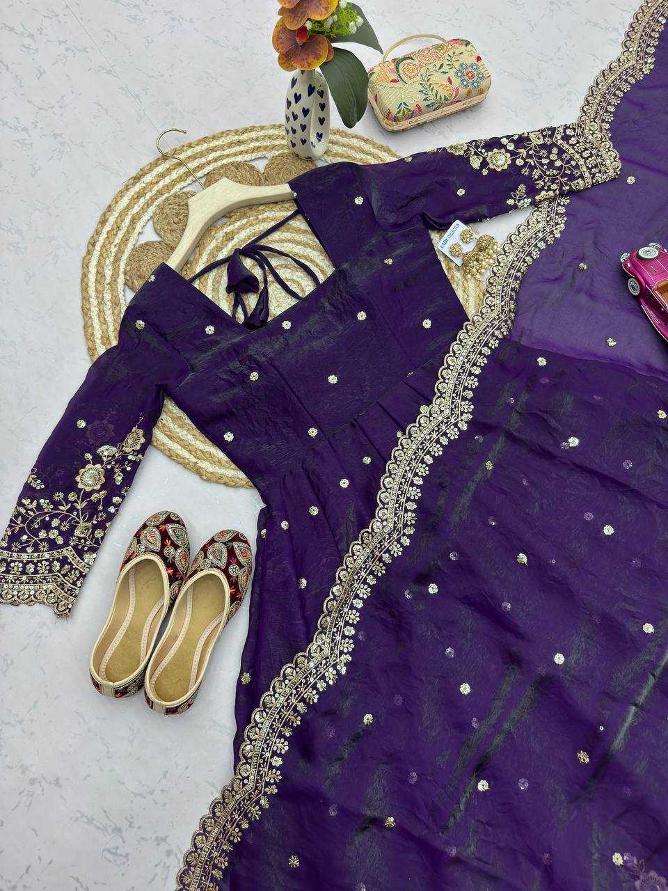 Silk Embroidery Gown