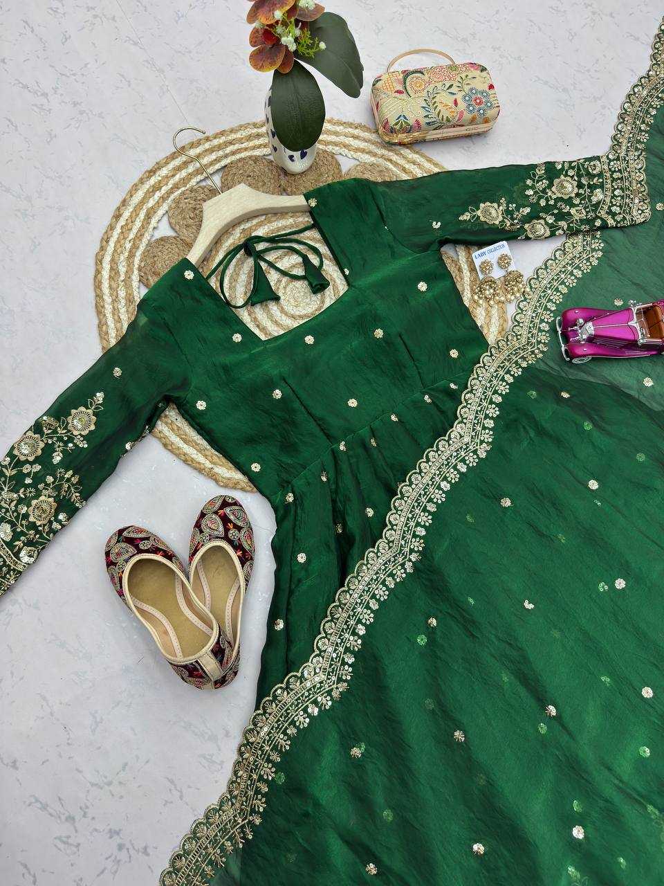 Silk Embroidery Gown