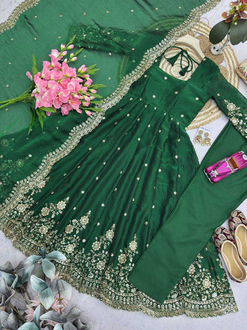 Silk Embroidery Gown
