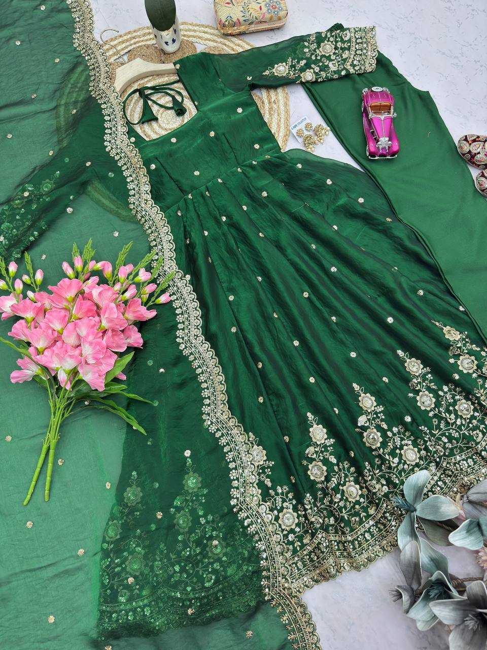 Silk Embroidery Gown