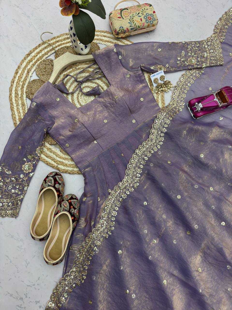 Silk Embroidery Gown