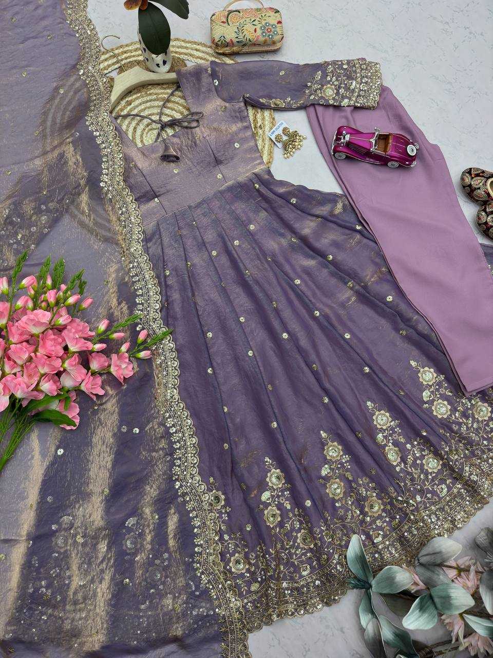 Silk Embroidery Gown