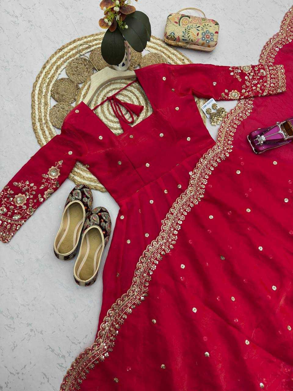 Silk Embroidery Gown