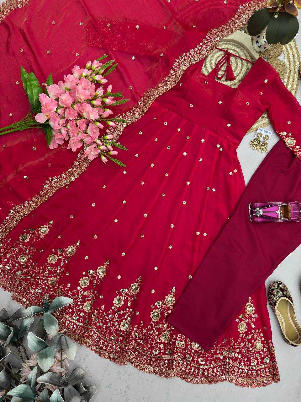 Silk Embroidery Gown