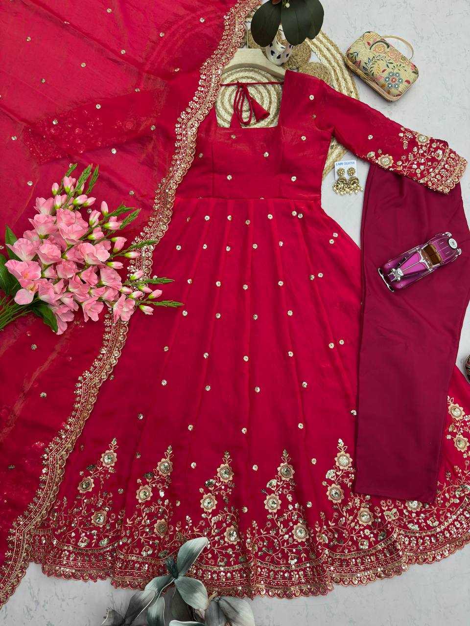 Silk Embroidery Gown