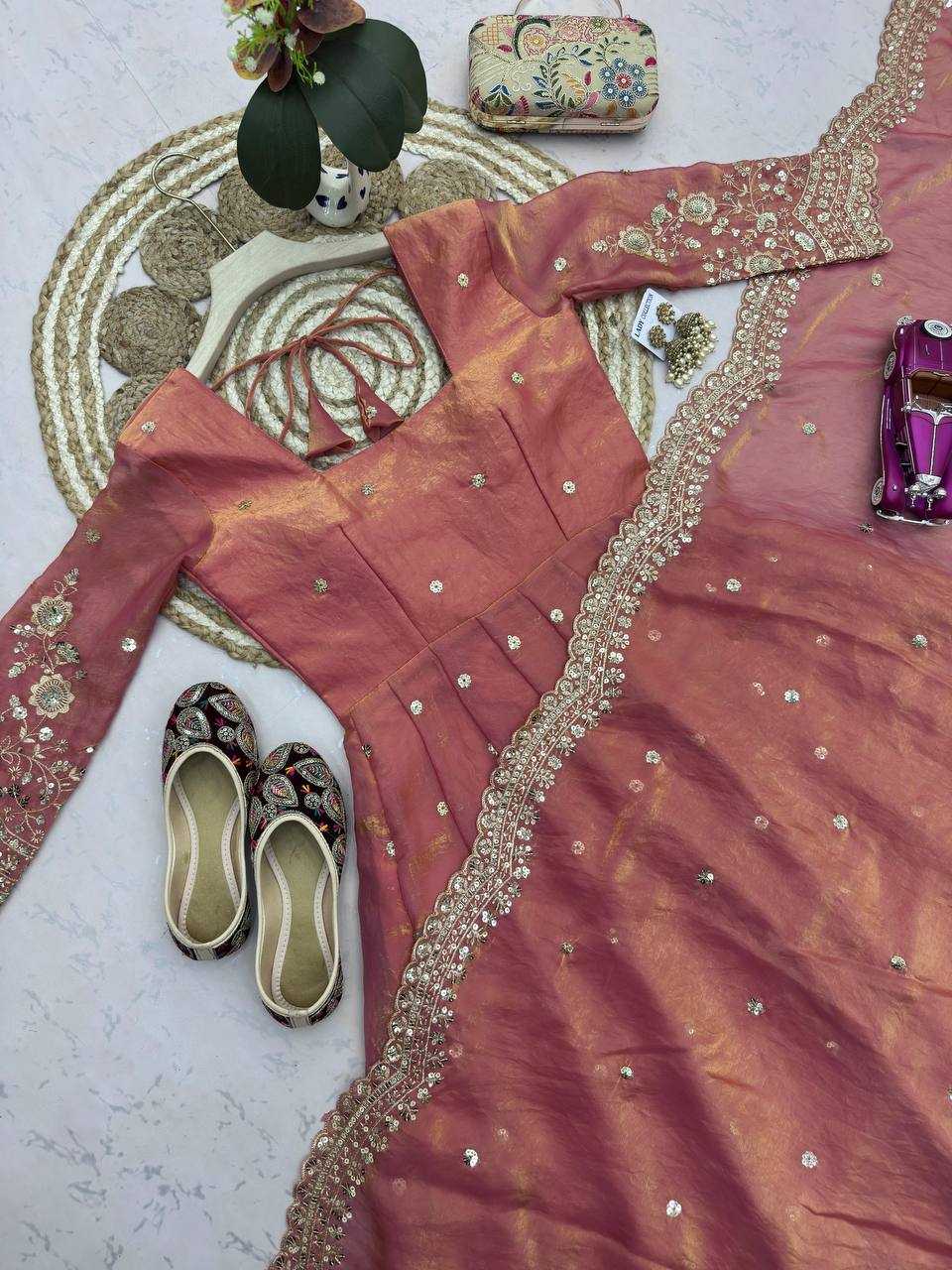 Silk Embroidery Gown