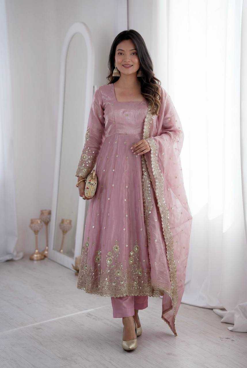 Silk Embroidery Gown