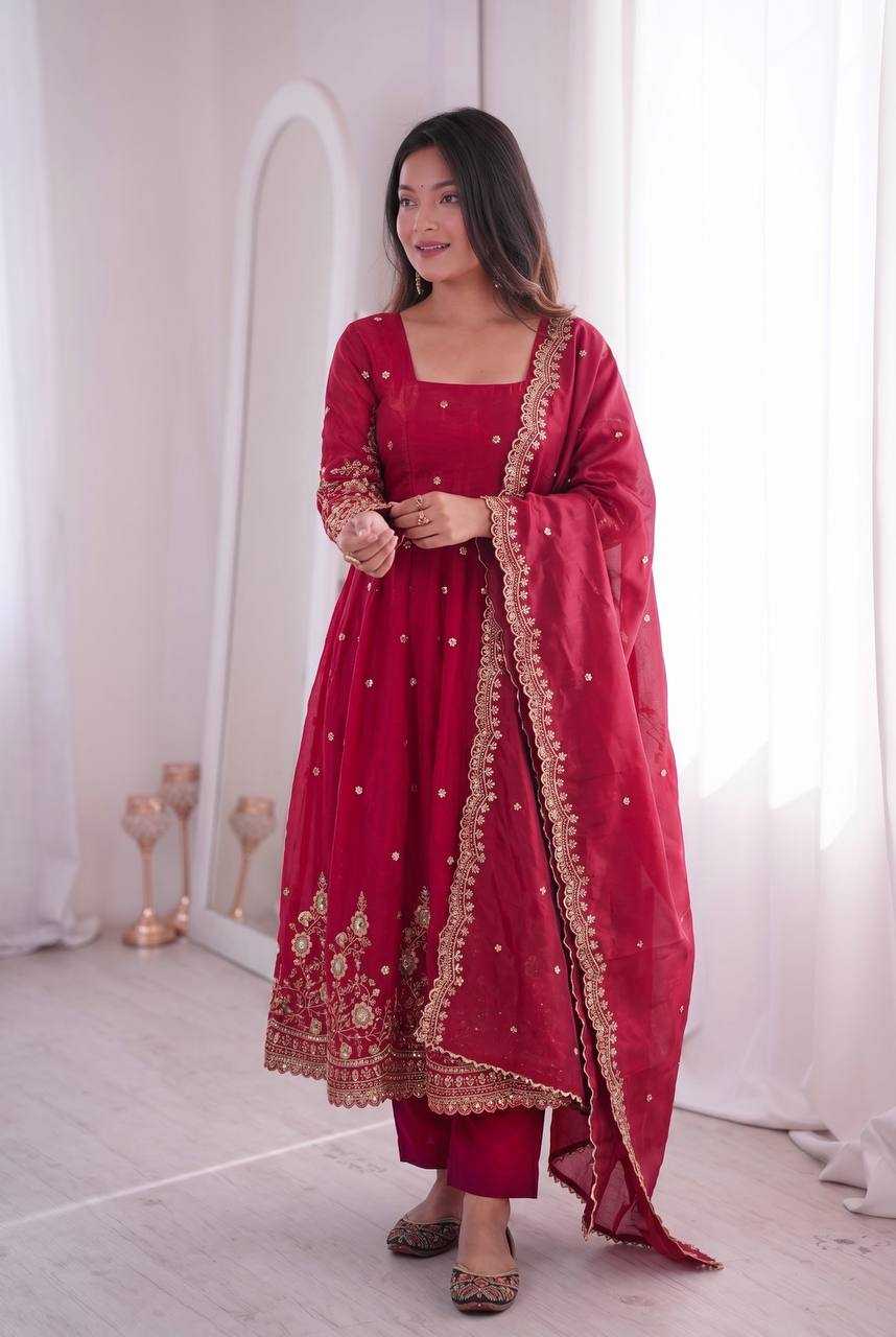 Silk Embroidery Gown