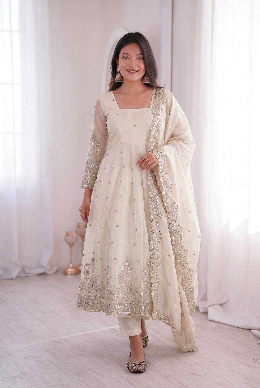 Silk Embroidery Gown