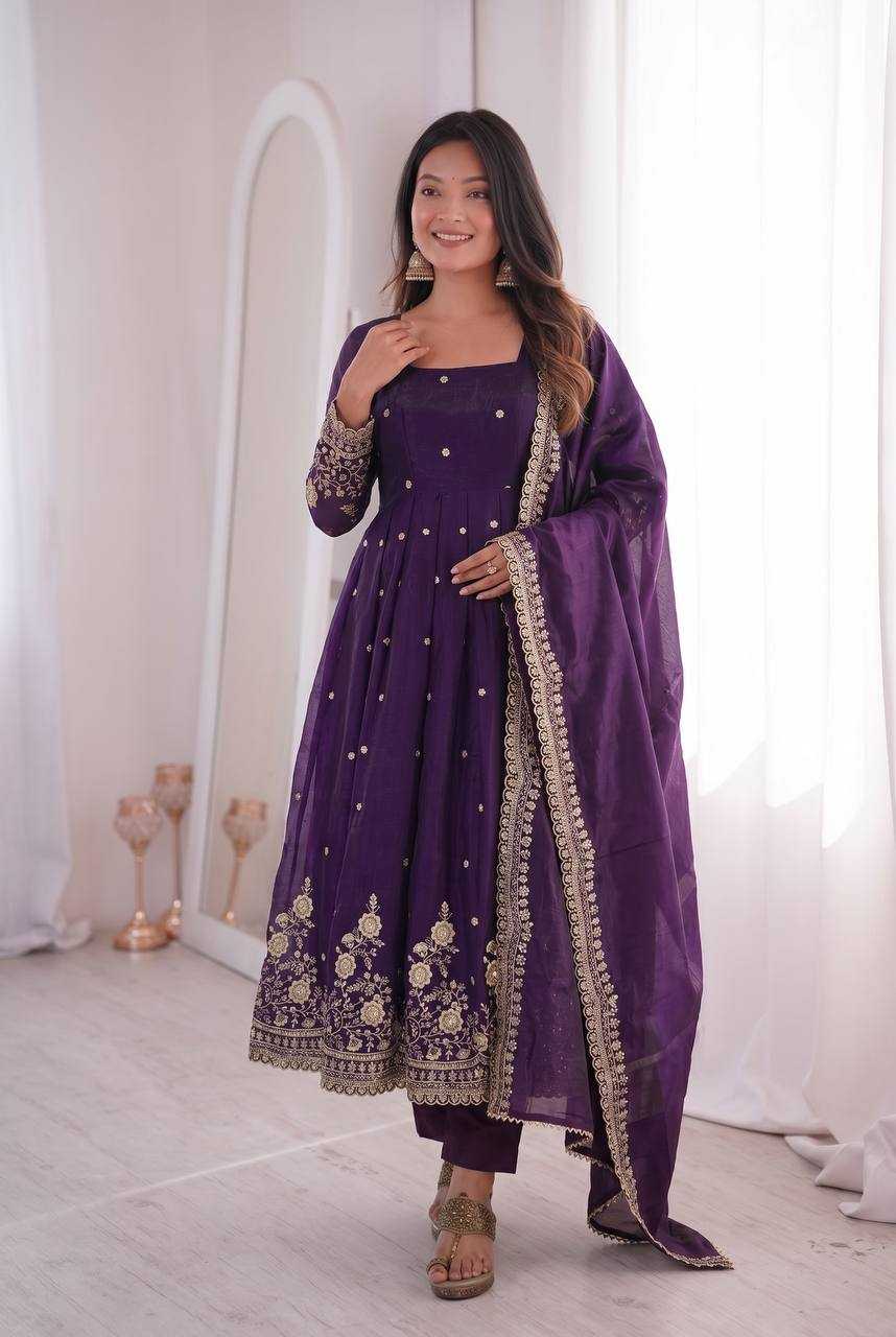 Silk Embroidery Gown