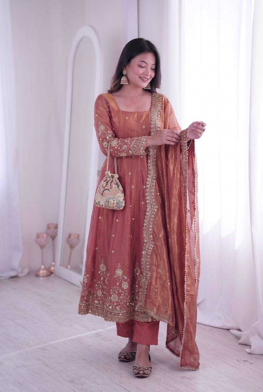 Silk Embroidery Gown