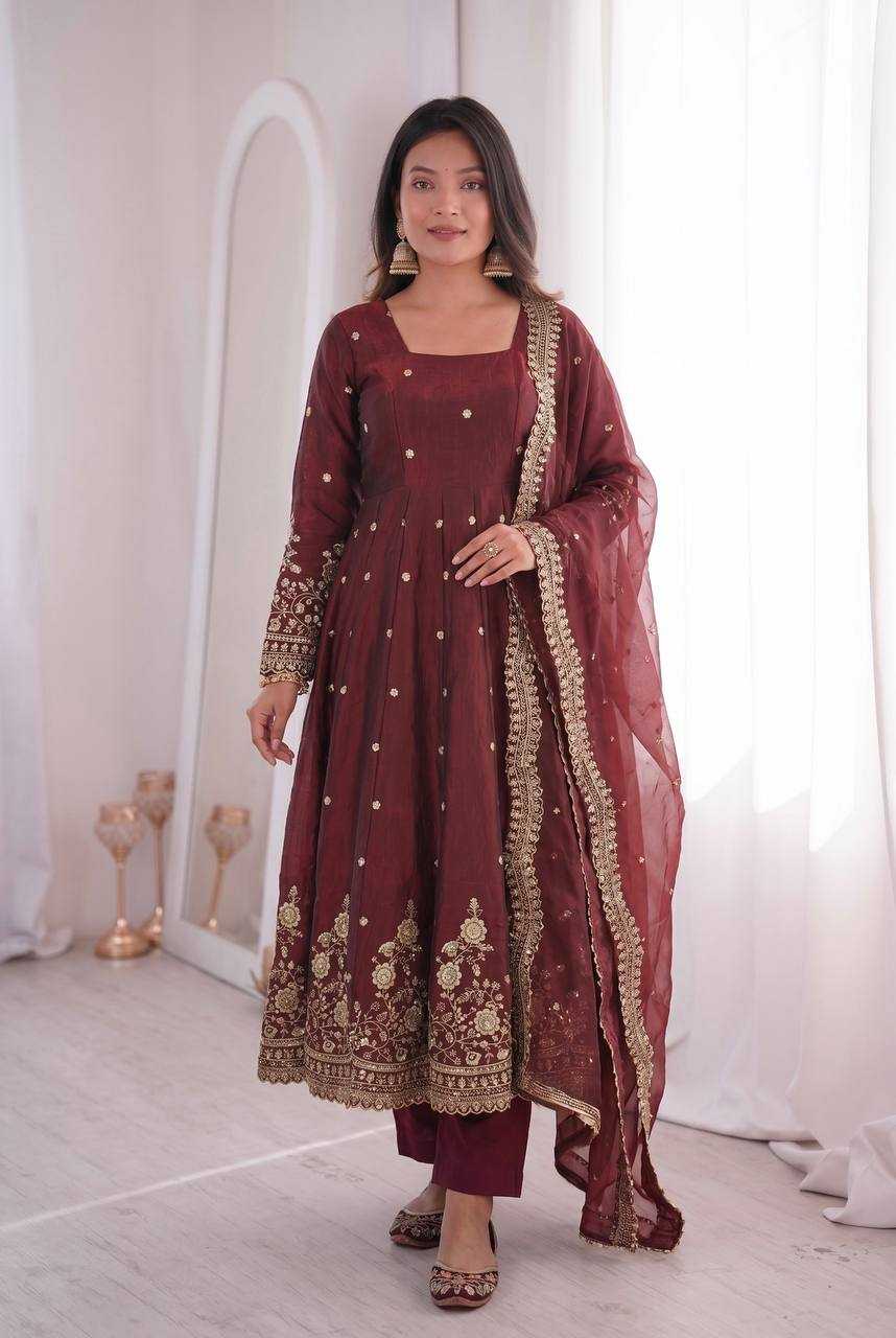Silk Embroidery Gown