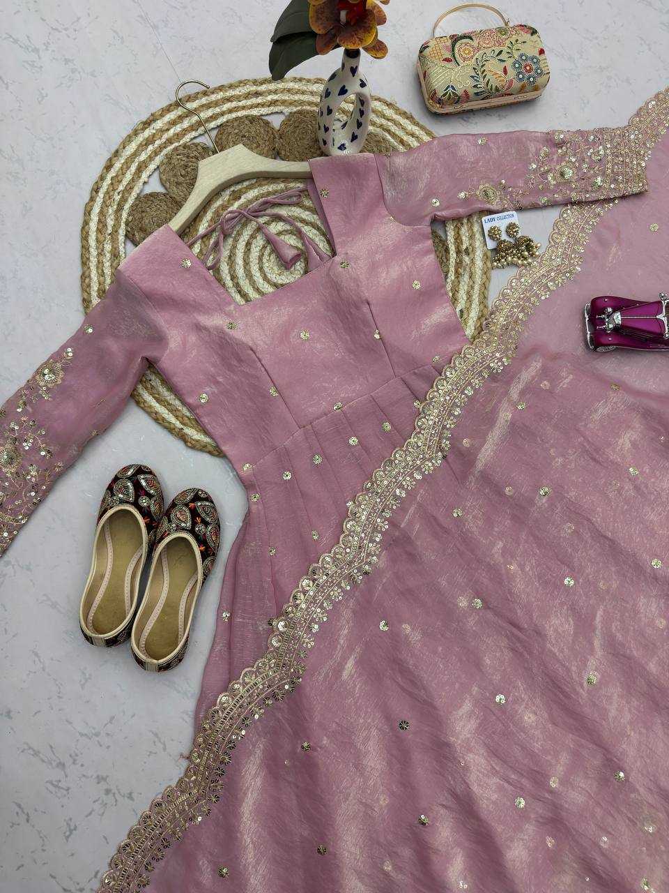 Silk Embroidery Gown