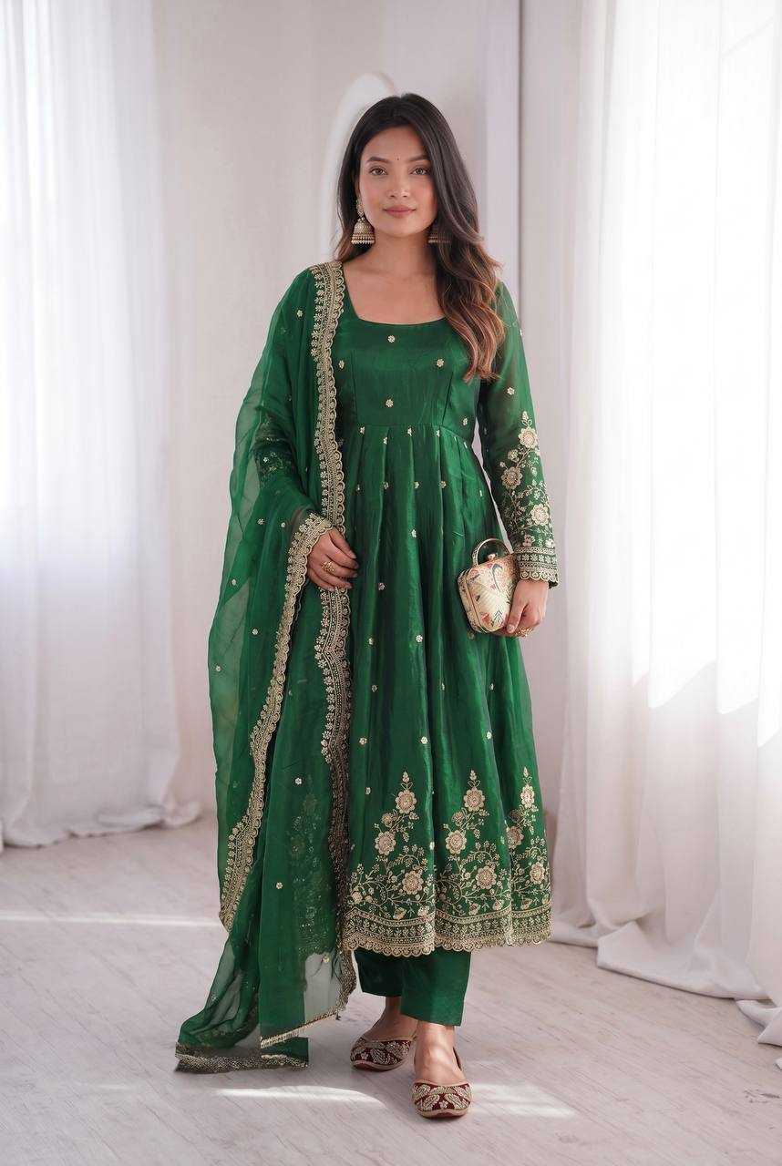 Silk Embroidery Gown