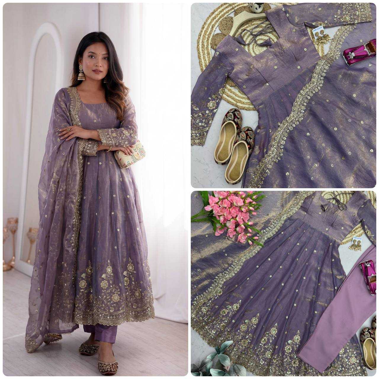 Silk Embroidery Gown