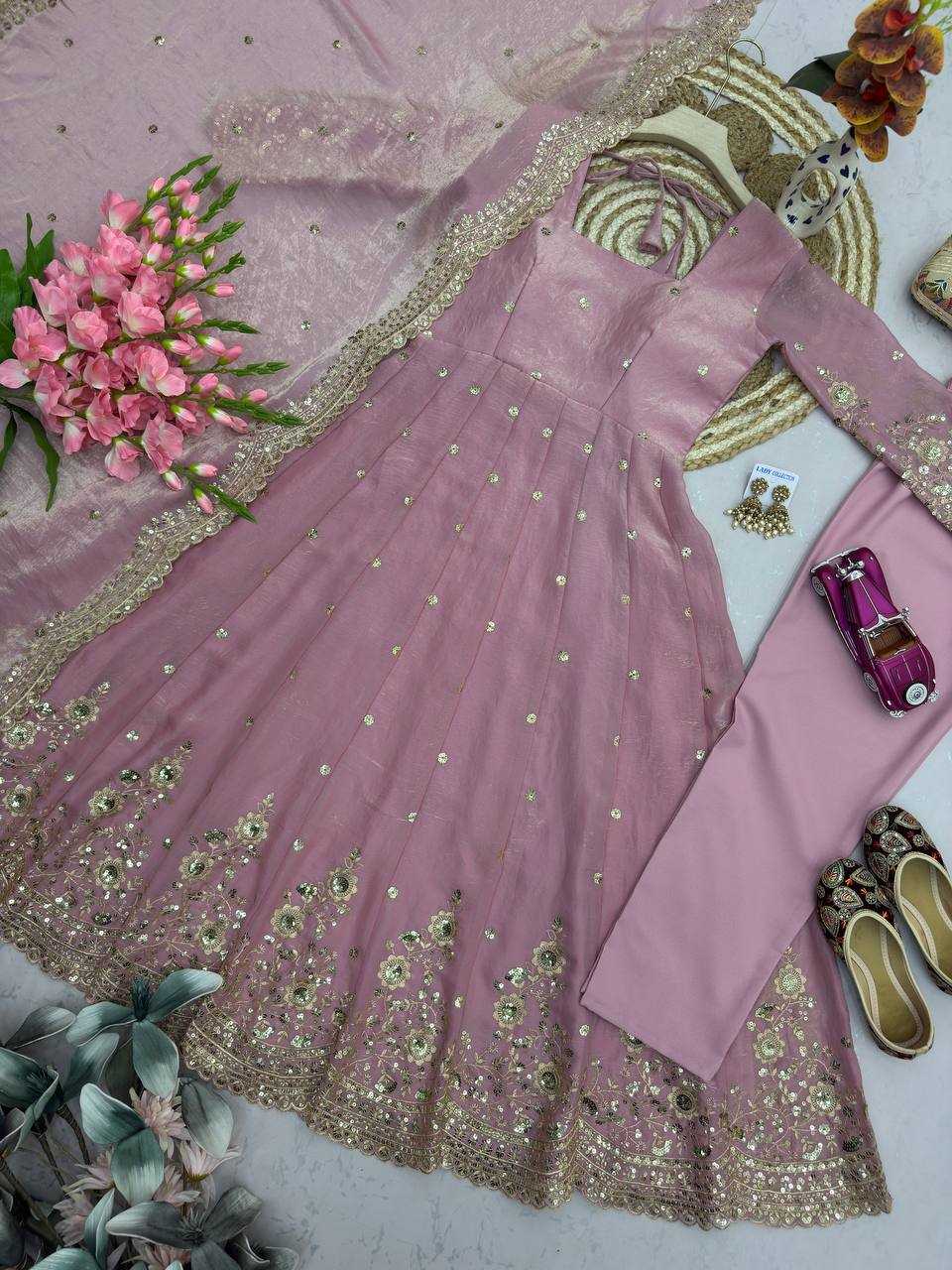 Silk Embroidery Gown