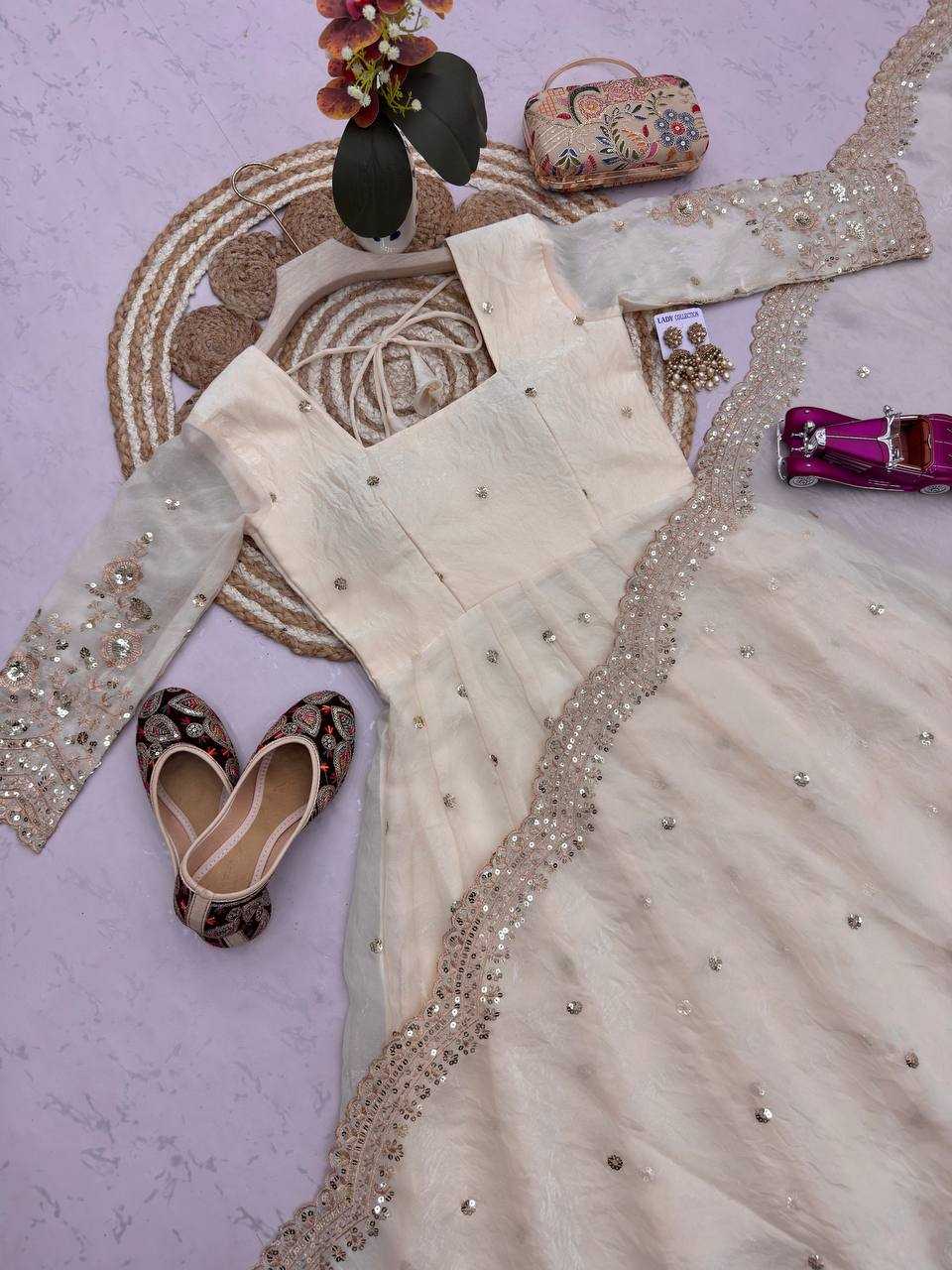 Silk Embroidery Gown