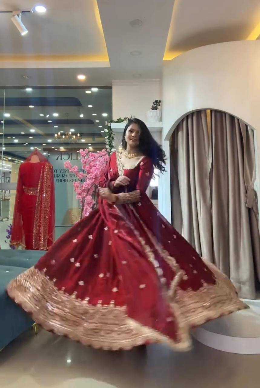 Silk Embroidery Gown