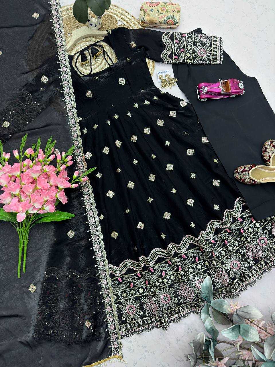 Silk Party Wear Gown