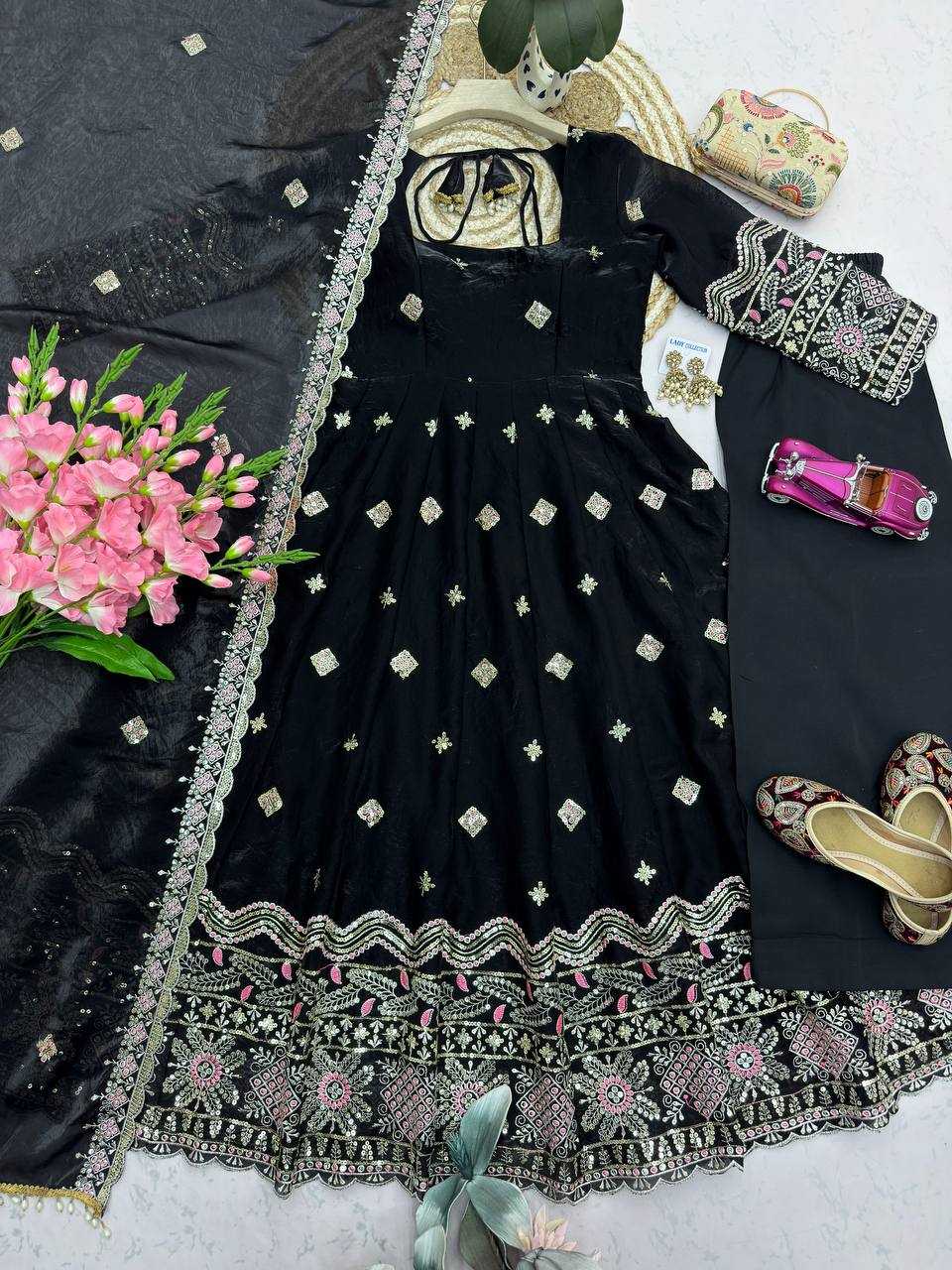 Silk Party Wear Gown