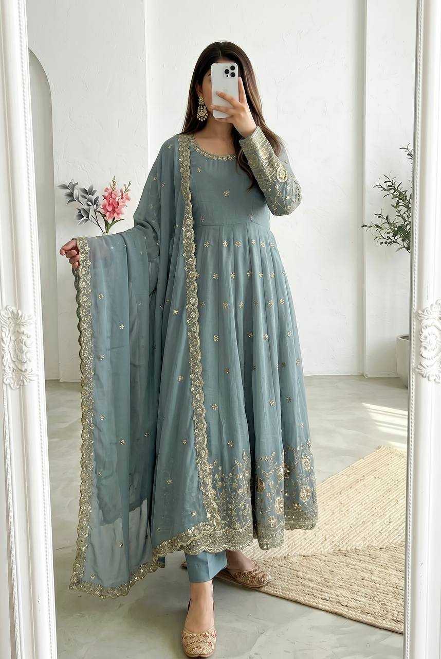Heavy Silk Embroidery Gown