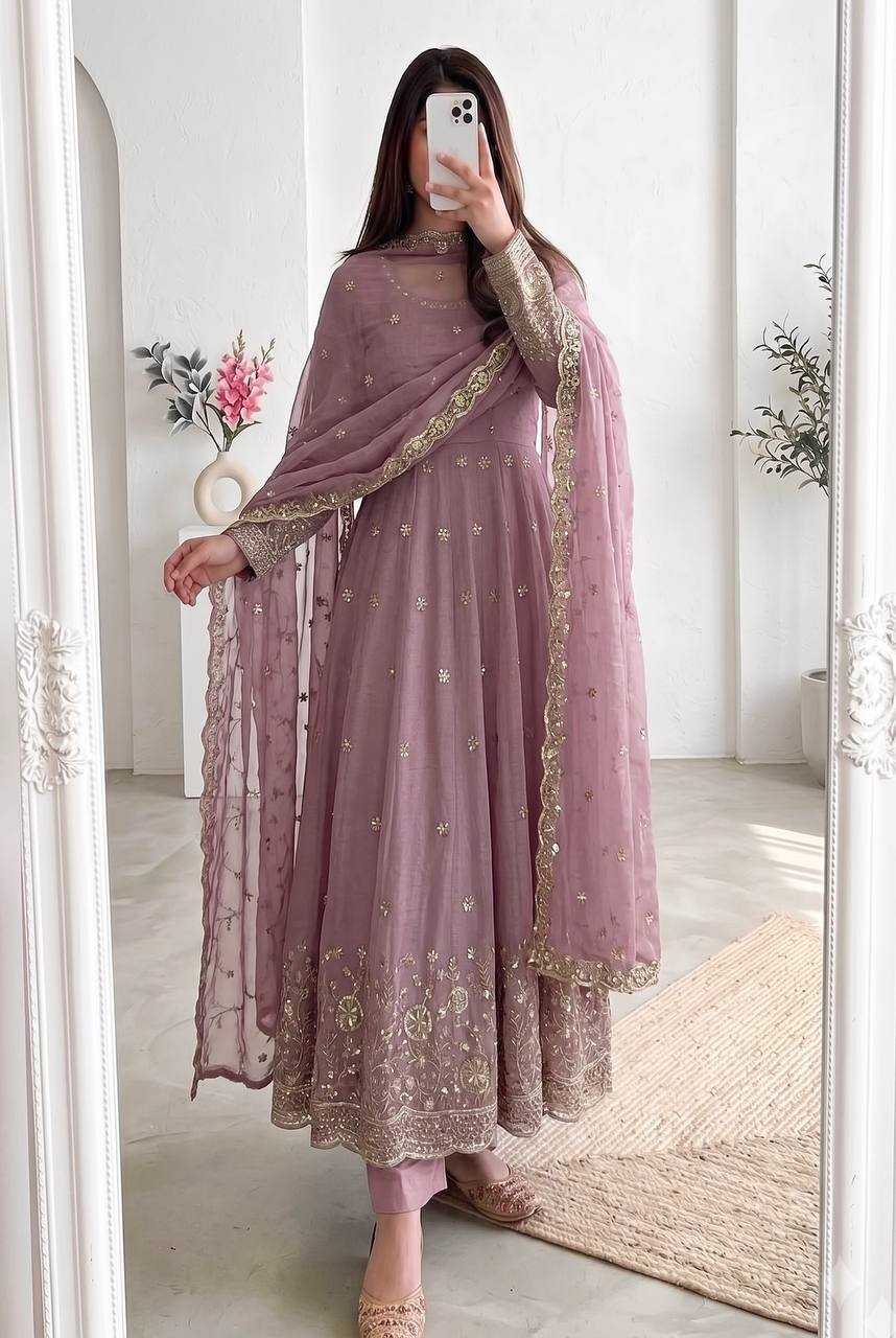Heavy Silk Embroidery Gown