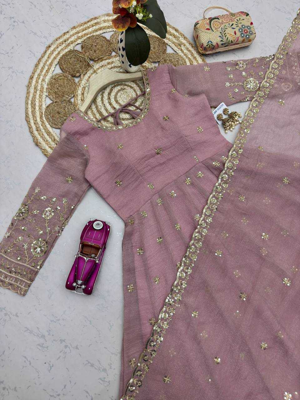 Heavy Silk Embroidery Gown
