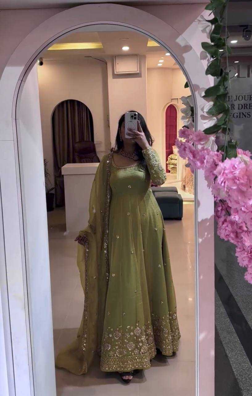Heavy Silk Embroidery Gown