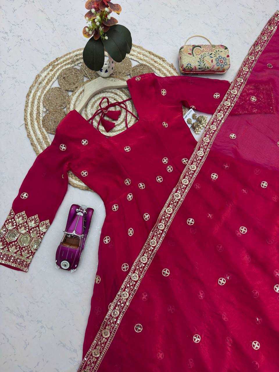Heavy Silk Embroidery Gown