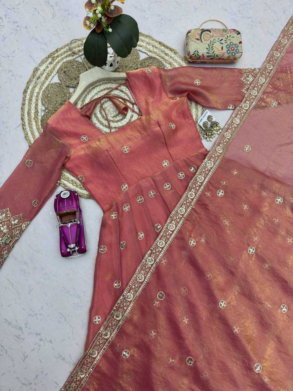 Heavy Silk Embroidery Gown