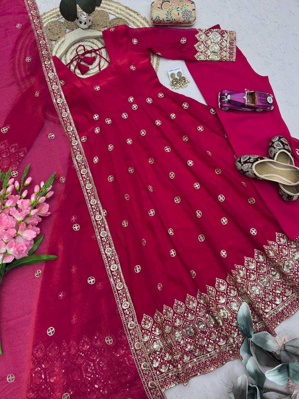 Heavy Silk Embroidery Gown