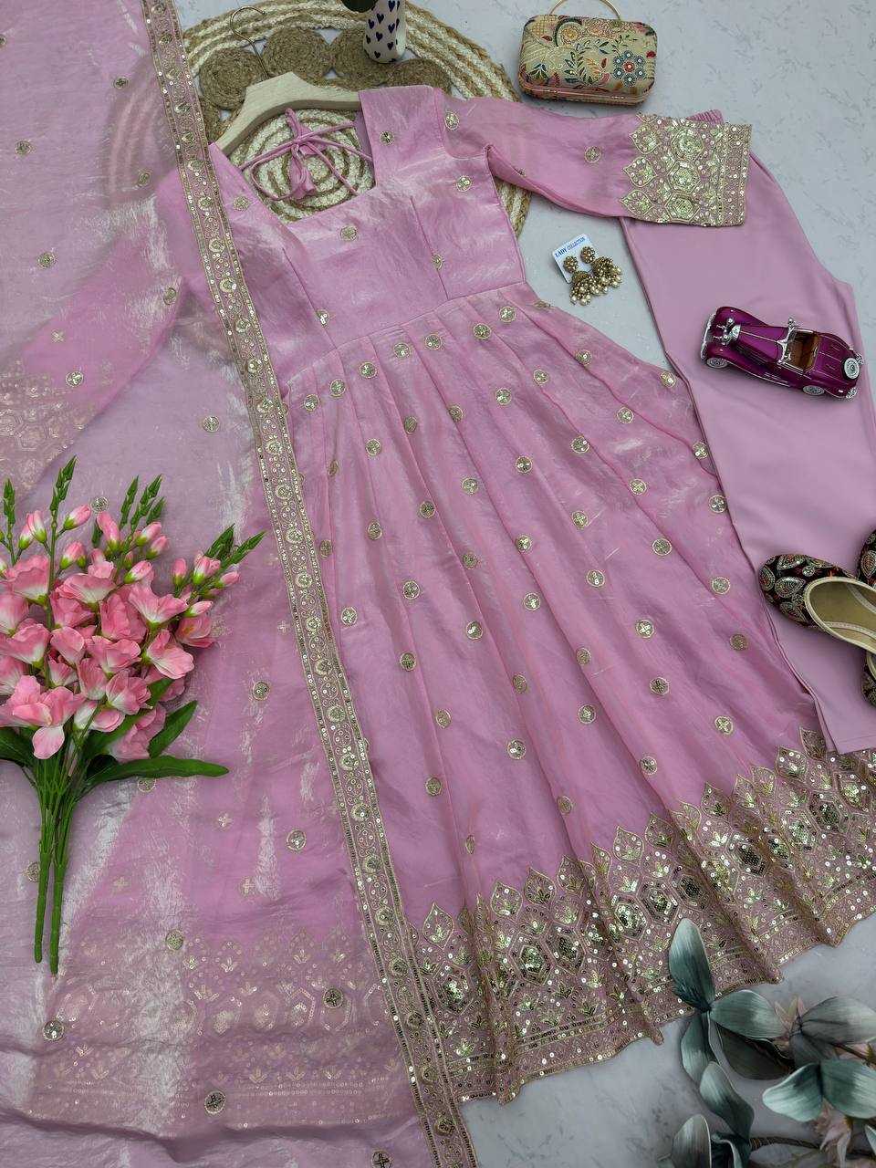 Heavy Silk Embroidery Gown