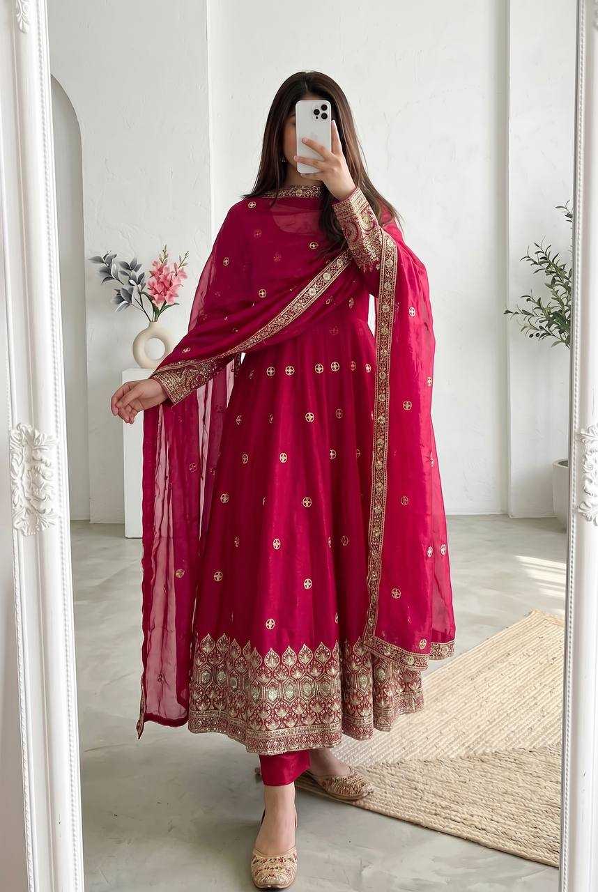 Heavy Silk Embroidery Gown