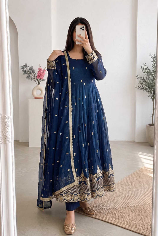 Crunchi Embroidery Gown 728