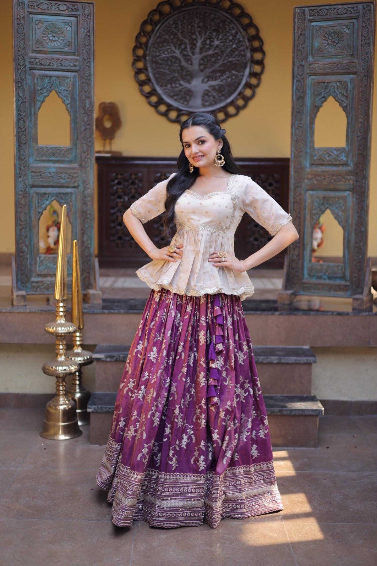 Pure Viscos Embroidered Lehenga