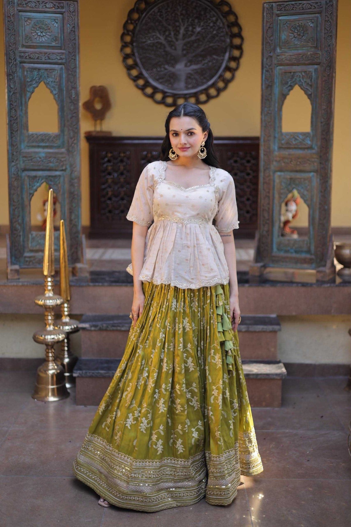 Pure Viscos Embroidered Lehenga