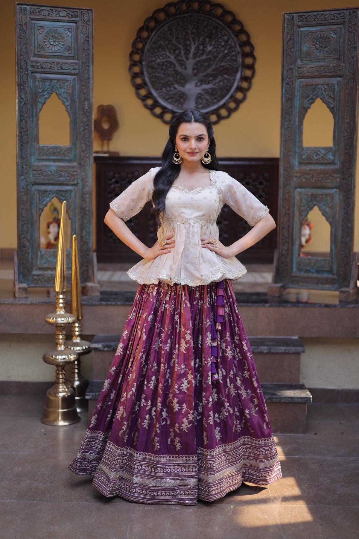 Pure Viscos Embroidered Lehenga